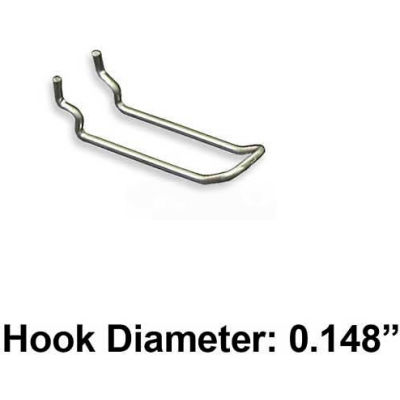 Azar Displays 701130 3" Safety Loop Hook, Galvanized