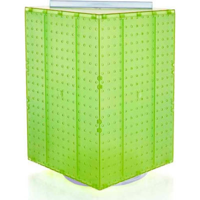 Azar Displays 701414-GRE Interlocking Pegboard Countertop Display, 14" x 20", Green Opaque ,1 Piece