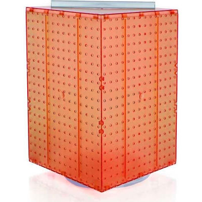 Azar Displays 701414-ORG Interlocking Pegboard Countertop Display, 14" x 20", Orange Opaque