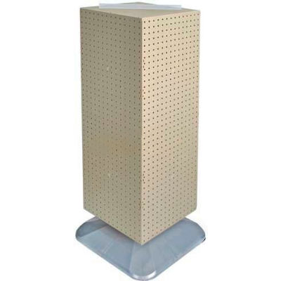 Azar Displays 701435-ALM 4-Sided Interlocking Pegboard Floor Display, 14" x 40", Almond Solid