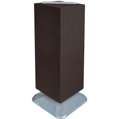 Azar Displays 701435-BLK 4-Sided Interlocking Pegboard Floor Display, 14" x 40", Black Solid