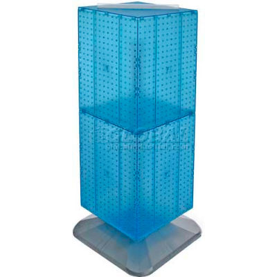 Azar Displays 701435-BLU 4-Sided Interlocking Pegboard Floor Display, 14" x 40", Blue Opaque