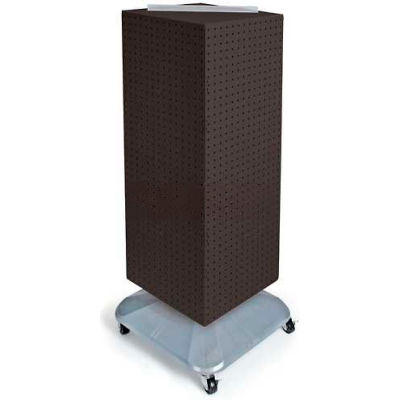 Azar Displays 701436-BLK 4-Sided Interlocking Pegboard Floor Display, 14" x 40", Black Solid