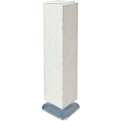 Azar Displays 701464-WHT 4-Sided Interlocking Pegboard Floor Display, 14" x 60", White Opaque