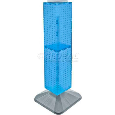 Azar Displays 703387-BLU 4-Sided Interlocking Pegboard Display, 8" x 40", Blue Opaque ,1 Piece