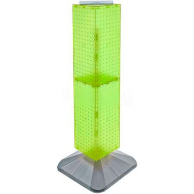 Azar Displays 703387-GRE 4-Sided Interlocking Pegboard Display, 8" x 40", Green Opaque ,1 Piece