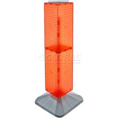 Azar Displays 703387-ORG 4-Sided Interlocking Pegboard Display, 8" x 40", Orange Opaque ,1 Piece