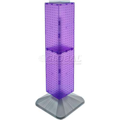 Azar Displays 703387-PUR 4-Sided Interlocking Pegboard Display, 8" x 40", Purple Opaque ,1 Piece