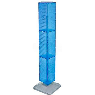 Azar Displays 703389-BLU 4-Sided Interlocking Pegboard Display, 8" x 60", Blue Opaque ,1 Piece
