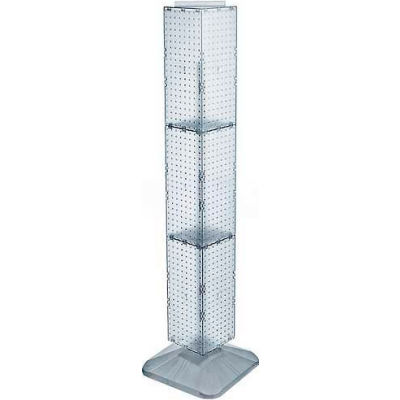 Azar Displays 703389-CLR 4-Sided Interlocking Pegboard Display, 8" x 60", Clear Opaque ,1 Piece