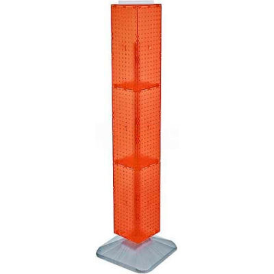 Azar Displays 703389-ORG 4-Sided Interlocking Pegboard Display, 8" x 60", Orange Opaque ,1 Piece