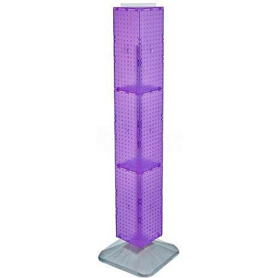 Azar Displays 703389-PUR 4-Sided Interlocking Pegboard Display, 8" x 60", Purple Opaque ,1 Piece