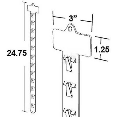 Azar Displays 800222 12 Station Display Strips, Clear