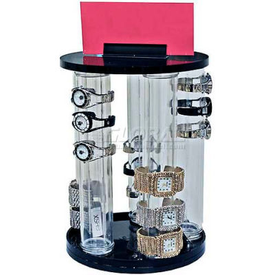 Azar Displays 900070 Vertical 5-Pole Bracelet Countertop Display, 13.875" High, Clear ,1 Piece