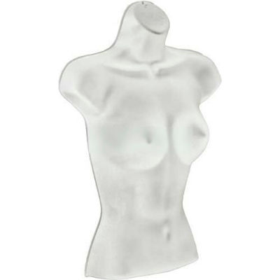 Azar Displays 900519-WHT Plastic Female Form For Pegboard/Slatwall, 22.75" High, White