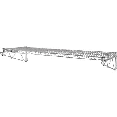 Nexel® Chrome Wall Mount Wire Shelf - Niveau supplémentaire 48"W x 18"D