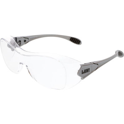 MCR Safety OG110AF Law® Over the Glasses Safety Glasses, Clear Anti-Fog Lens
