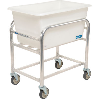 Global Industrial™ Bulk Mover Cart avec baignoire blanche, 4 boisseaux, 32-3/4"L x 21-1/4"L x 36"H