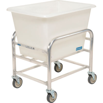Global Industrial™ Bulk Mover Cart avec baignoire blanche, 6 boisseaux, 32-1/4"L x 23-1/4"L x 36"H