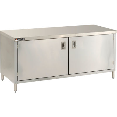Aero Manufacturing 4TGOHD-2496 96"W x 24"D Economy Flat Top Cabinet, Hinged Doors, Galv.