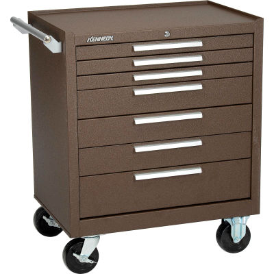 Kennedy® 297XB K2000 Series 29"W X 20"D X 35"H 7 Drawer Brown Roller Cabinet