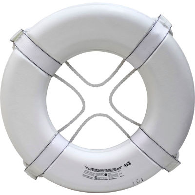Kemp 24" Ring Buoy, White USCG Approved, 10-205-WHI