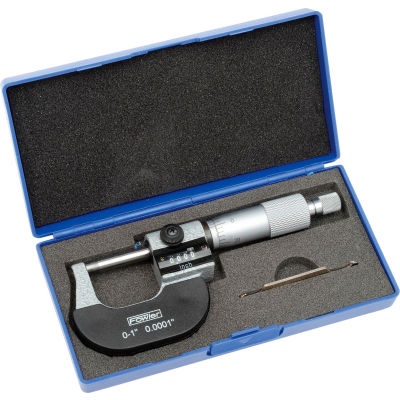 Fowler 52-224-001-1 0-1 » Mechanical Outside Micrometer W/Digital Counter & Ratchet Stop Thimble