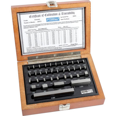 Fowler 53-672-036 Shop-Blox Rectangular Gage Block Set - 36 Piece