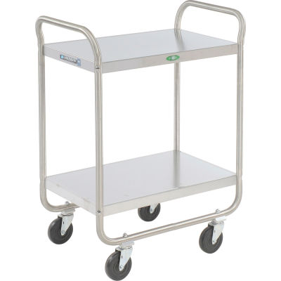 Lakeside® 221 Tubular Stainless 2 Shelf Utility Cart 30 x 20 x 35-3/4 500 Lb Cap