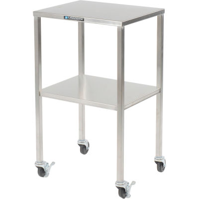 Lakeside® 8353 Stainless Steel Instrument Table with Shelf - 20"L x 16"W x 34"H