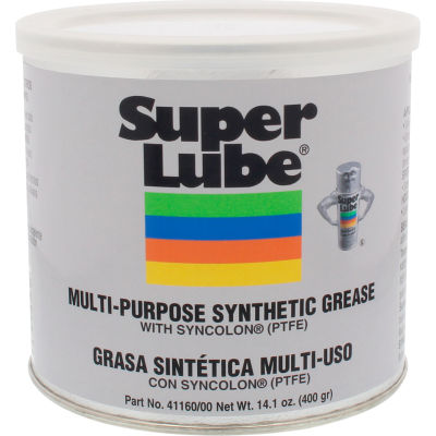 Super Lube 14,1 oz Graisse synthétique polyvalente, NLGI 00 avec Syncolon, PTFE, Bidon - Qté par paquet : 12