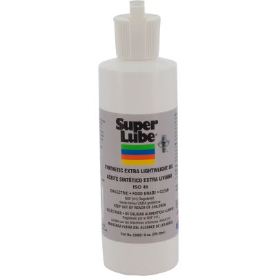 Super Lube Synthetic Extra Lightweight Oil, Bouteille de 8 oz, ISO 46, Clair - Qté par paquet : 12