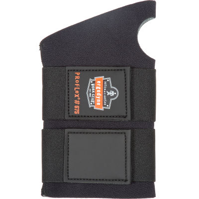 Ergodyne® ProFlex® 675 Ambidextrous Double Strap Wrist Support, Black, Large
