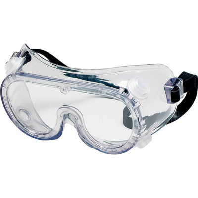 MCR sécurité 2235R projection chimique lunettes de protection, ventilation indirecte, bracelet caoutchouc, lentille AF claire