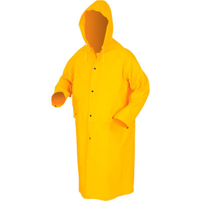 MCR sécurité 200CL classique manteau de pluie, gros, 0,35mm, PVC/Polyester, capuchon amovible, jaune