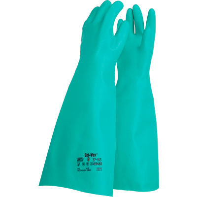 Sol-Vex®  Unsupported Nitrile Gloves, Ansell 37-185-8, 1-Pair - Pkg Qty 12