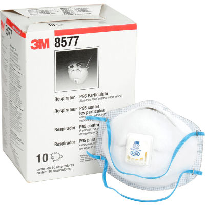 3M™ 8577 P95 Disposable Particulate Respirators, Box of 10
