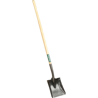 Union Tools® 40184 9-1/2" 44" Wood Handle Square Point Digging Shovel W/ Forward Turned Step