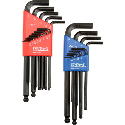Eklind 13222 .050-3/8" & 1.5MM-10MM 22Pc. Ball End Combo Metric & SAE Hex Key Set