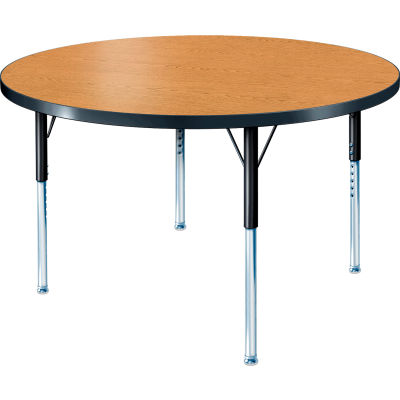 Activity Table - Round - 42" Diameter, Juvenile Adj. Height, Light Oak