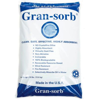 Chemtex OIL041 Gran-Sorb™ Cellulose Maintenance Absorbent, 30 lb Bag