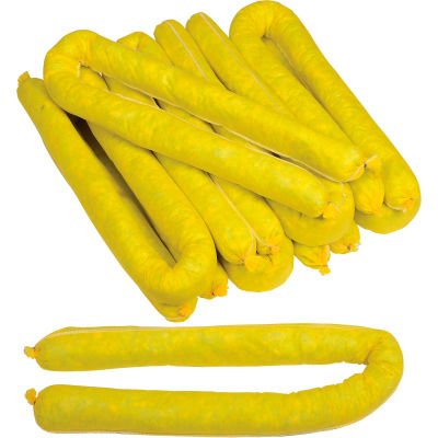 Chemtex S4Y-10 Absorbent Socks, Hazmat, 3" x 4', 10/Pack