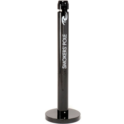 Cendrier-poteau Rubbermaid®, noir 4 po diam. x 42-1/2 po H, FGR1BK