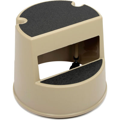 Rubbermaid® Commercial en deux étapes mobiles escabeau Beige - FG252300BEIG