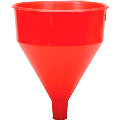 Funnel King® Red Safety Polyethylene 6 Quart Funnel - 32005