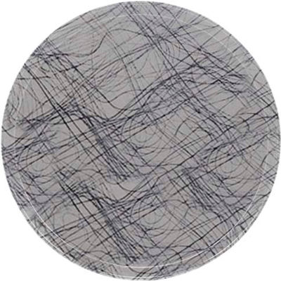Cambro 1950277 - Camtray 19.5" Round Low, Swirl Gray - Pkg Qty 12