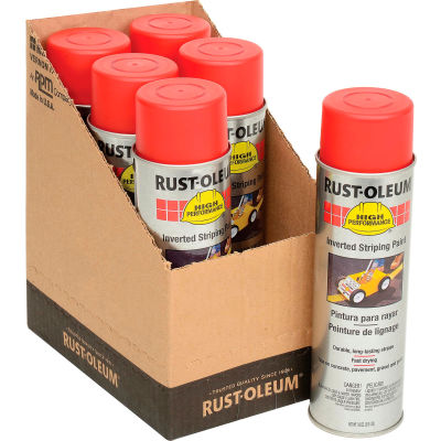 Rust-Oleum 2300 système inversé Striping Peinture aérosol, rouge - Qté par paquet : 6