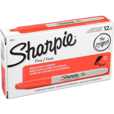 Sharpie® Marqueur permanent, Fine Point, Encre Rouge, Douzaine