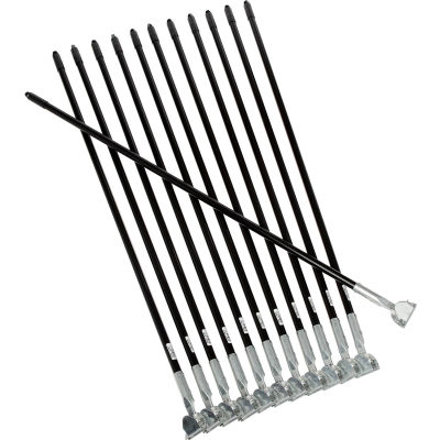 Impact® Dust Mop Handle - Vinyl Coated, Black, 60", 70360 - Pkg Qty 12