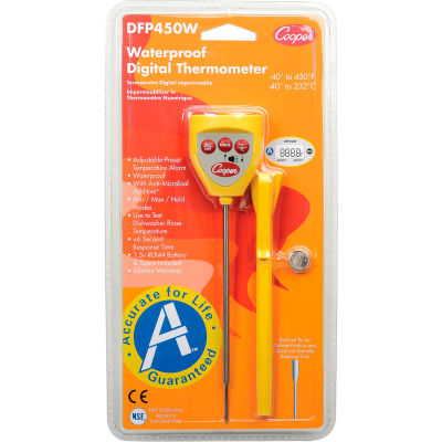 Cooper-Atkins DFP450W-0-8, Thermomètre de poche numérique, imperméable à l'eau